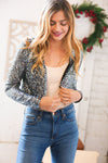 Holiday Sparkle Sequin Cropped Bolero Cardigan - Nikki and Co Boutique