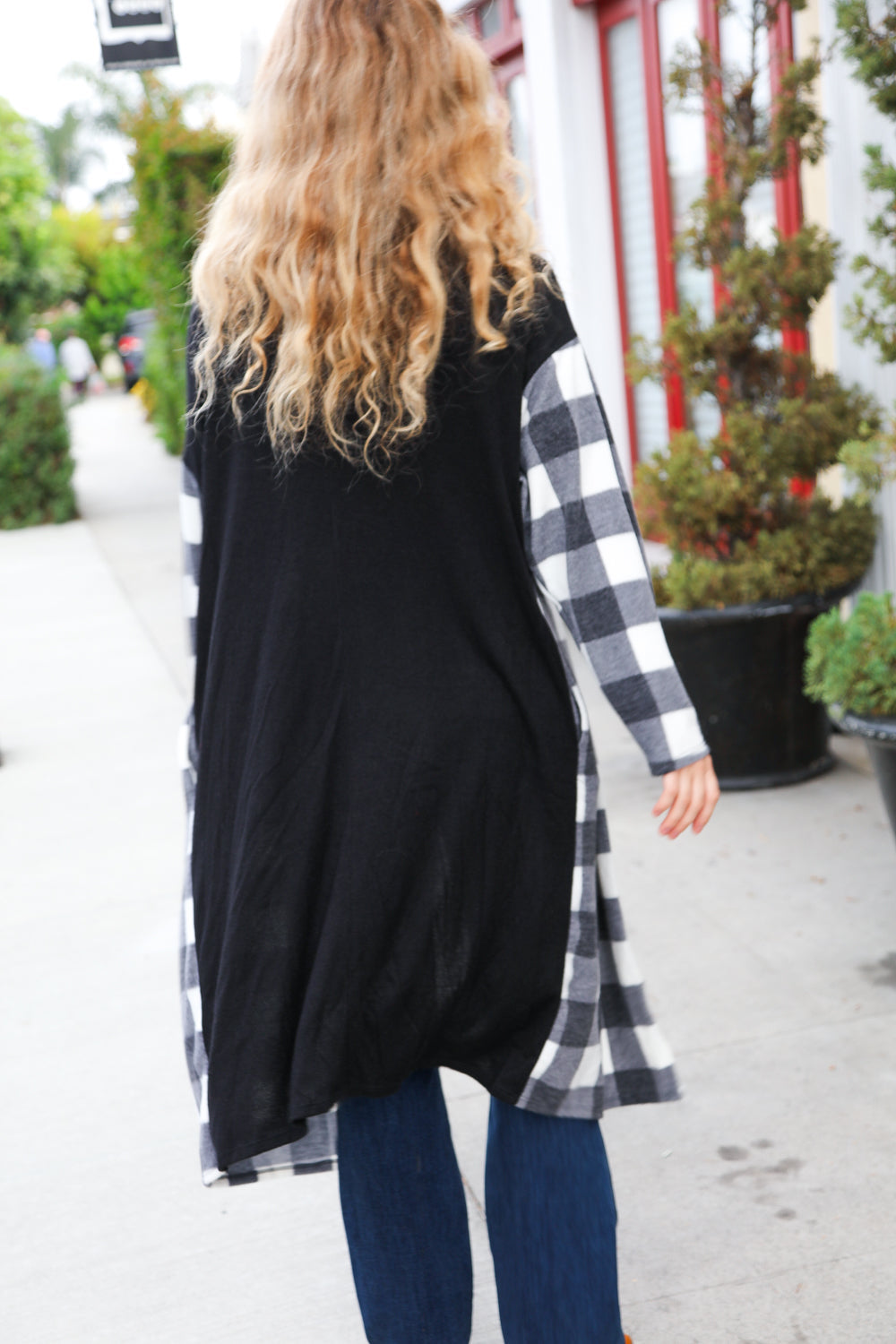 Get To Know You Black Buffalo Plaid Hacci Cardigan | Nikki &amp; Co. Boutique