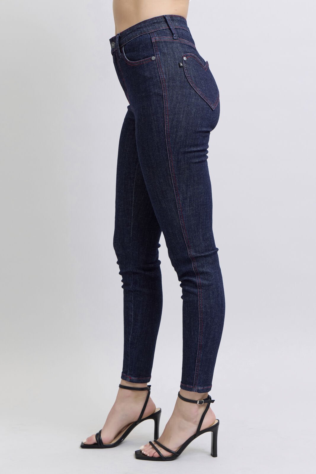 Judy Blue (NP) - High Waisted Heart Shaped Back Pocket, Skinny Jeans - Nikki and Co Boutique