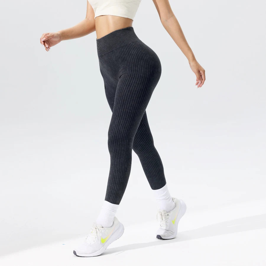 Retro Seamless Sculpting Yoga Pants Sportswear Woman Gym High Waist Trousers Women Sports Leggings Tummy Control Squat-Proof