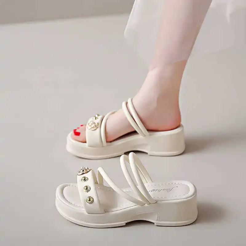 Ventilation Slip-resistant Shose For Women Cute Slippers Shoes Clear Sandals For Women Sneakers Sport Tenks High-level