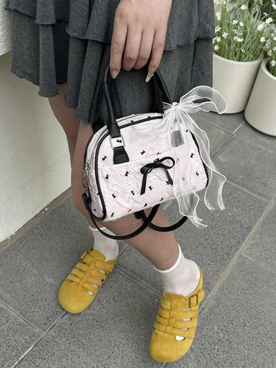 Ruched Bow Crossbody Bag - Nikki &amp; Co. Boutique