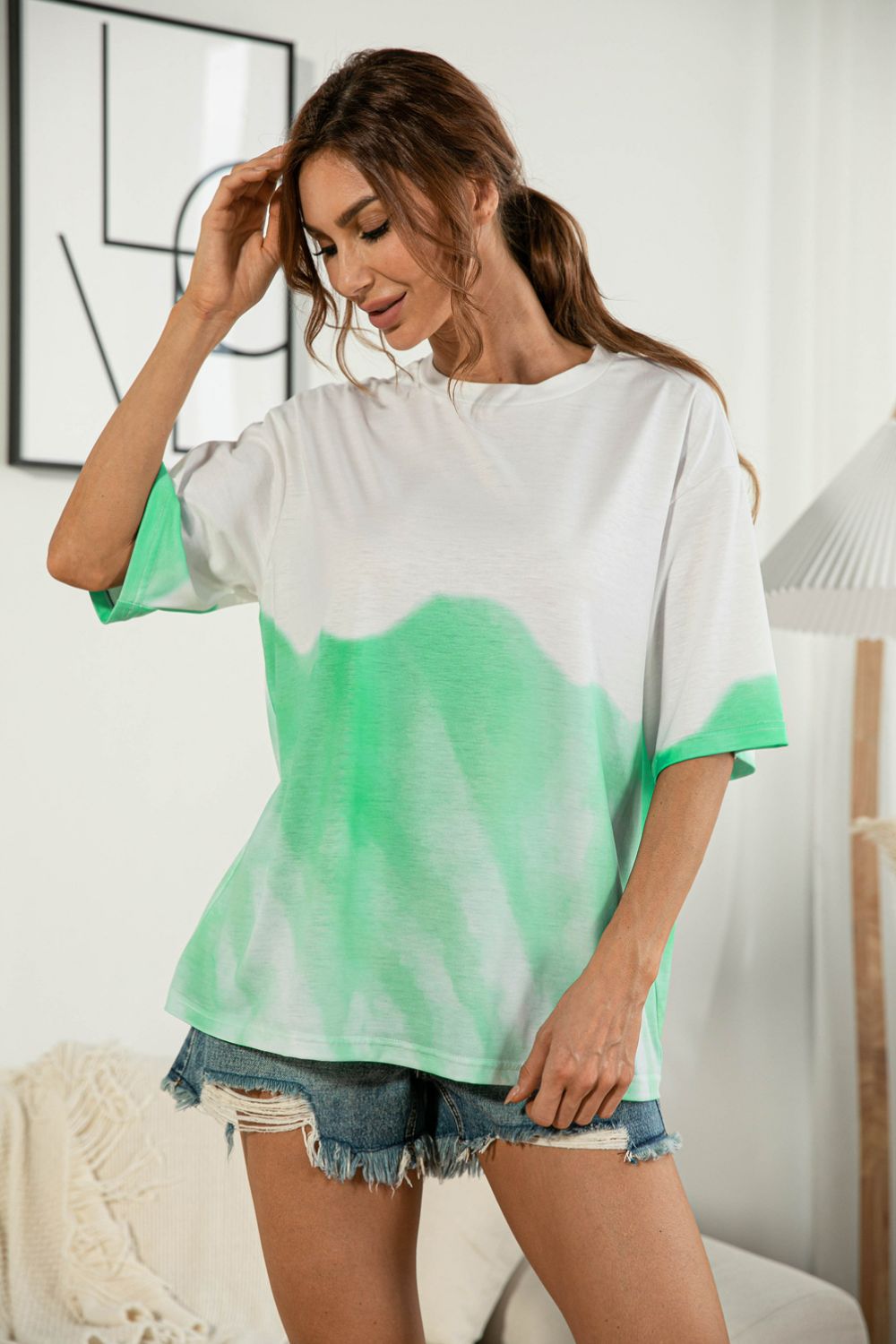 Tie - Dye Round Neck Tee Shirt - Nikki and Co Boutique