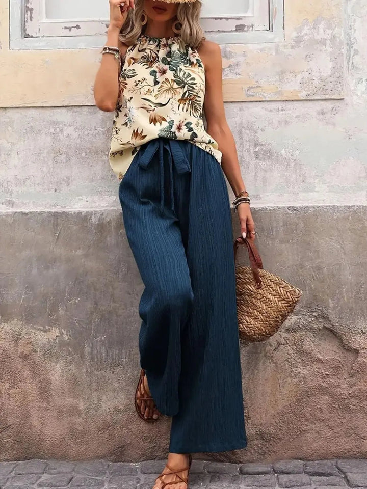 Printed Tank Tops and Wide Leg Pants Sets | Nikki &amp; Co. Boutique