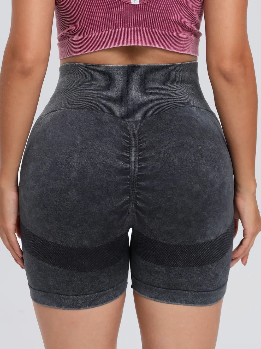 Washed High Waist Active Shorts - Nikki and Co Boutique