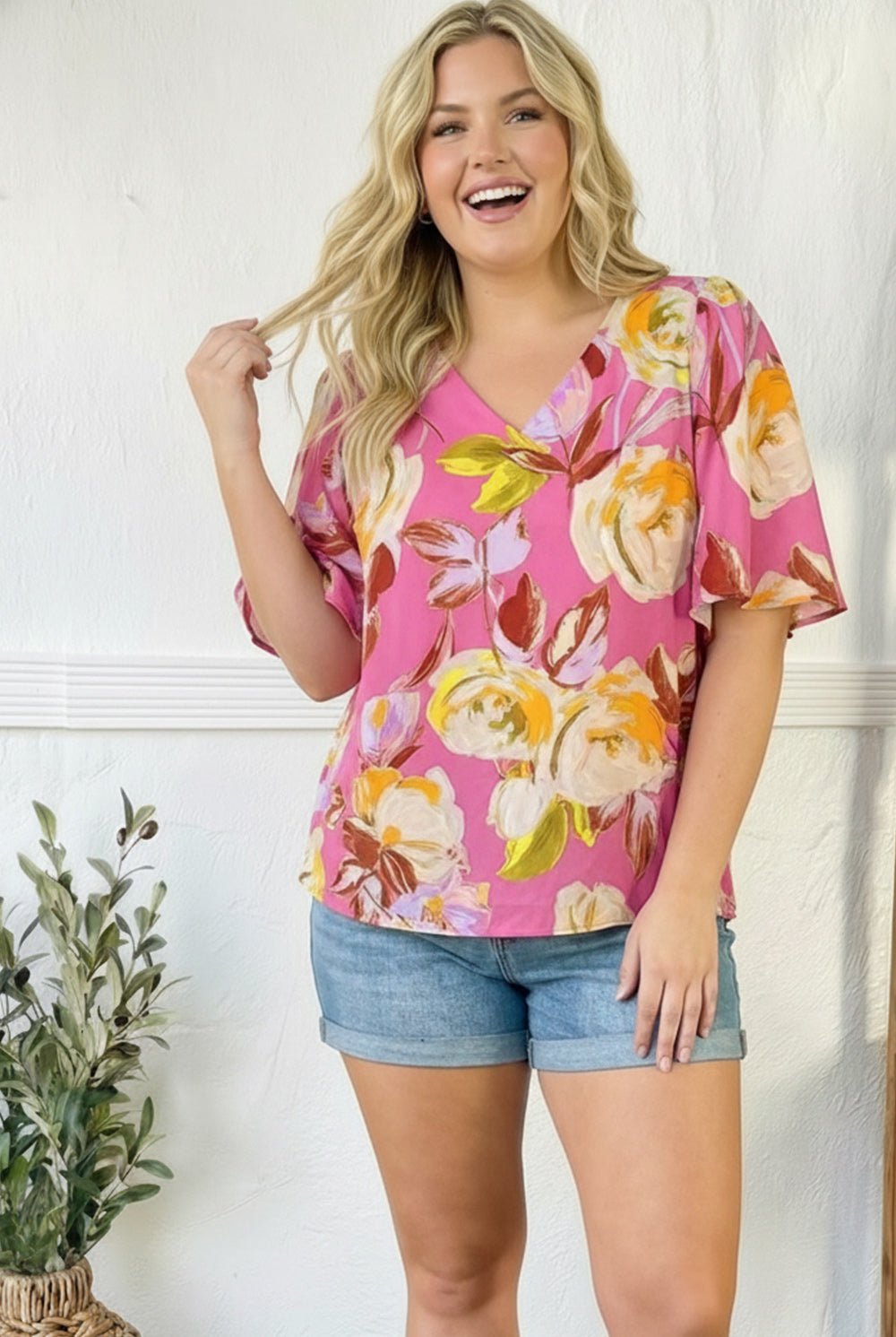 Floral Muse V Neck Blouse | Nikki &amp; Co. Boutique