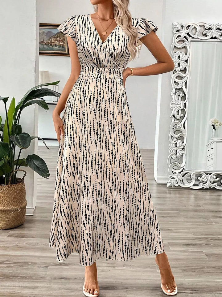 Surplice Cap Sleeve Midi Dress - Nikki &amp; Co. Boutique