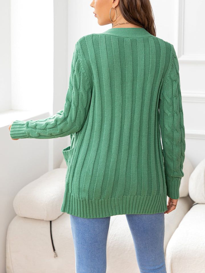 Button Down Cable-Knit Cardigan | Nikki &amp; Co. Boutique