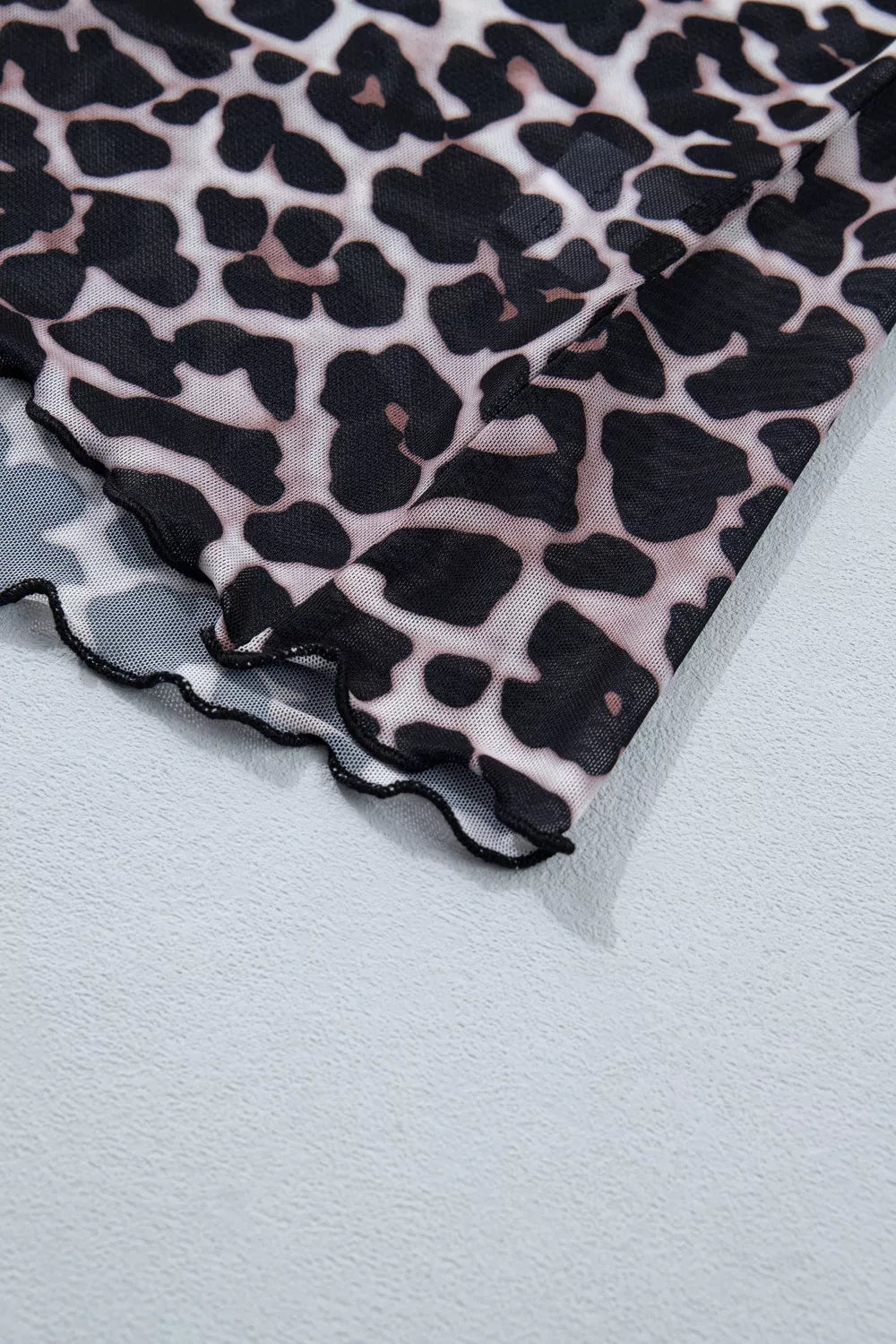 Leopard Print Sheer Mesh Short Sleeve Top - Nikki &amp; Co. Boutique