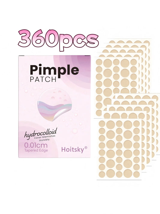 180/360 pieces of transparent, skin tone water-based gel acne patches, suitable for covering acne and pimples