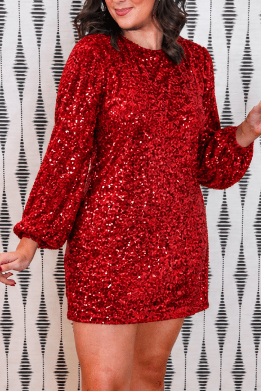 Jess Lea - Old Flame Sequin Dress - Red (Pre-order) - Nikki &amp; Co. Boutique