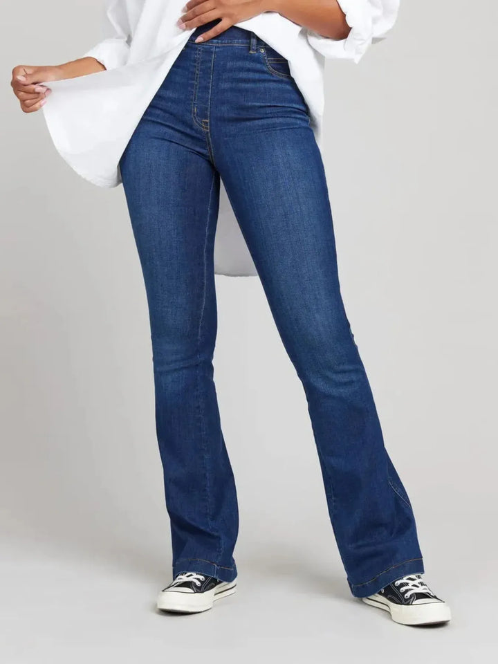 Full Size High - Waisted Flare Jeans Plus Size - Nikki &amp; Co. Boutique