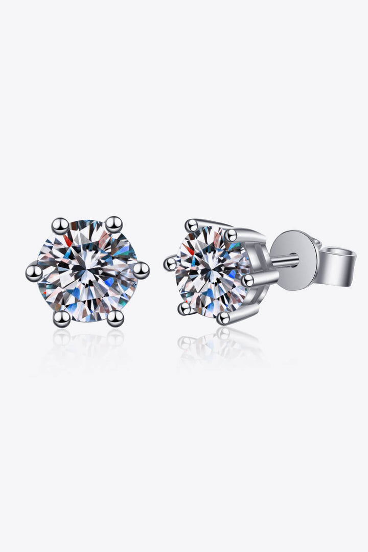 Adored Moissanite Stud Earrings - Nikki &amp; Co. Boutique