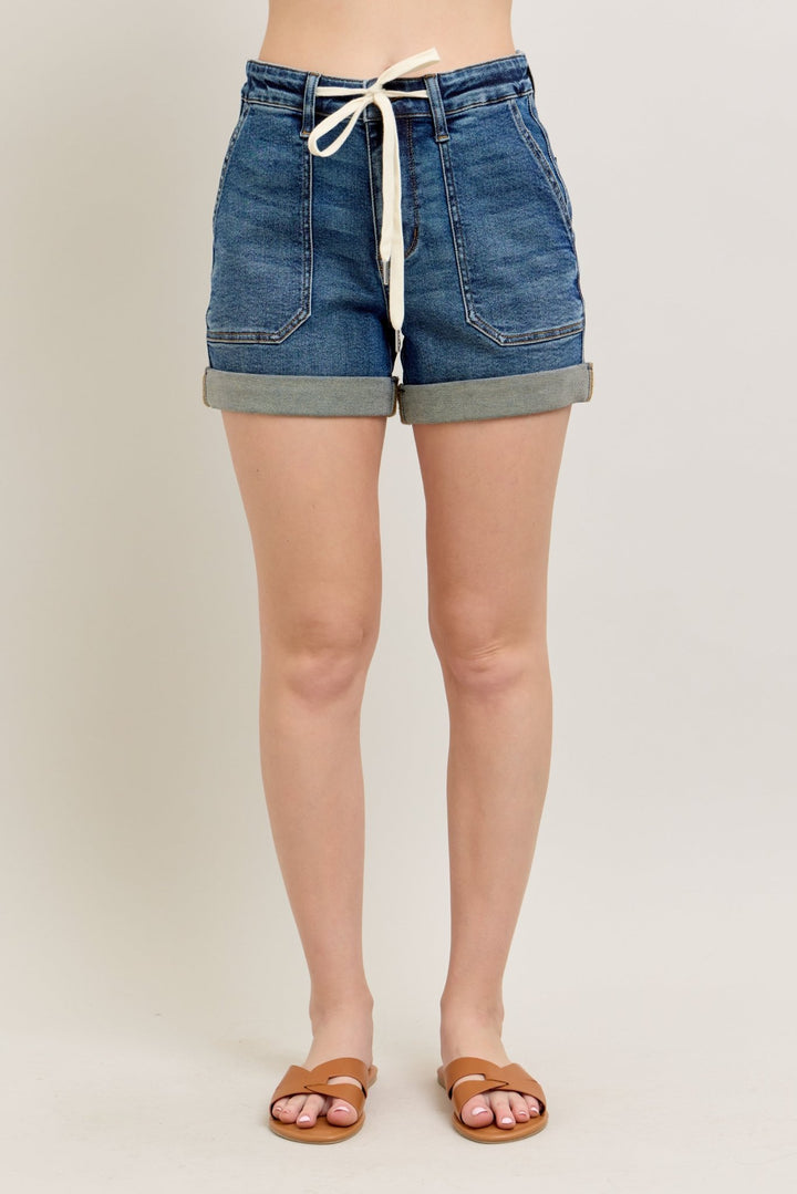 Judy Blue Drawstring Shorts — (NP) - Nikki &amp; Co. Boutique