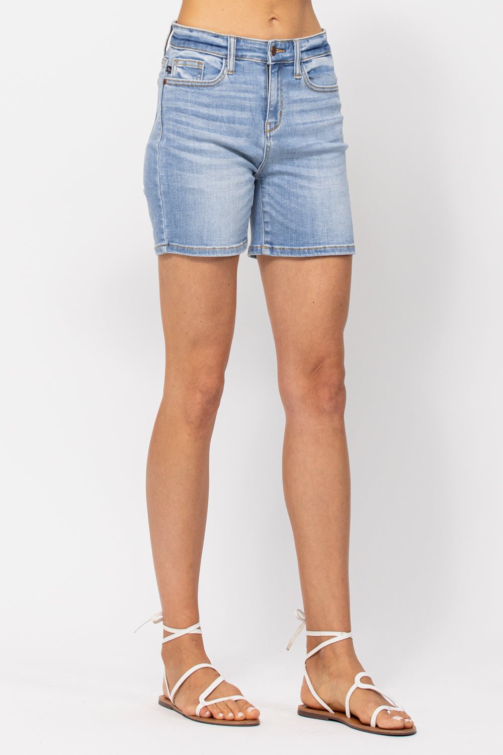 Hi - Rise, Mid Length Shorts (NP) - Nikki &amp; Co. Boutique