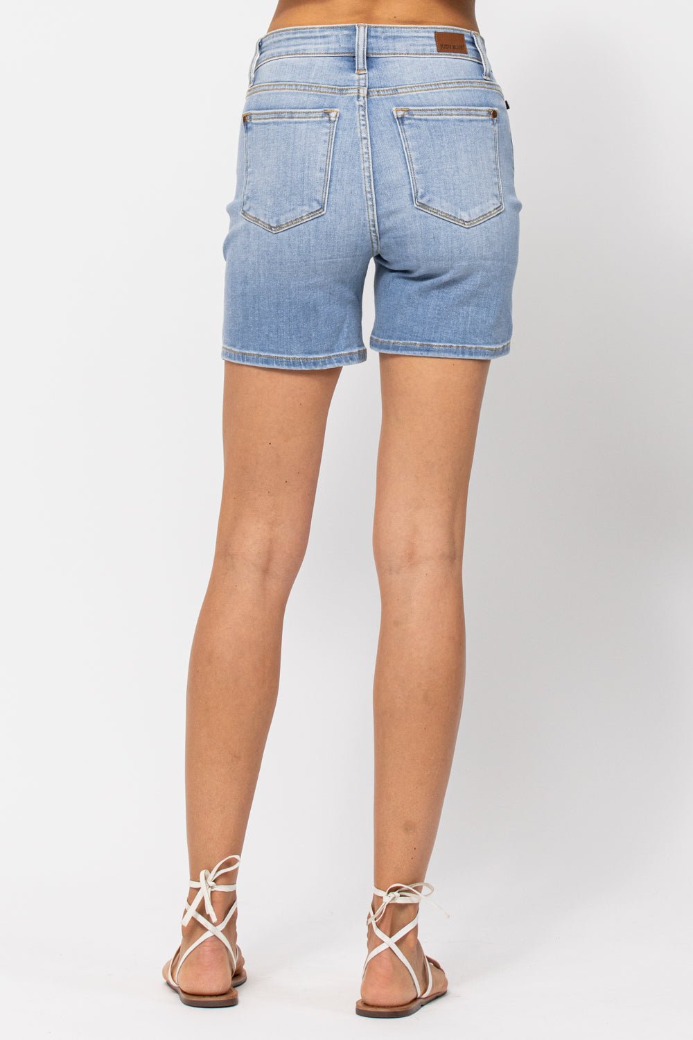 Hi - Rise, Mid Length Shorts (NP) - Nikki &amp; Co. Boutique