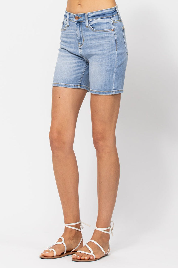 Hi - Rise, Mid Length Shorts (NP) - Nikki &amp; Co. Boutique
