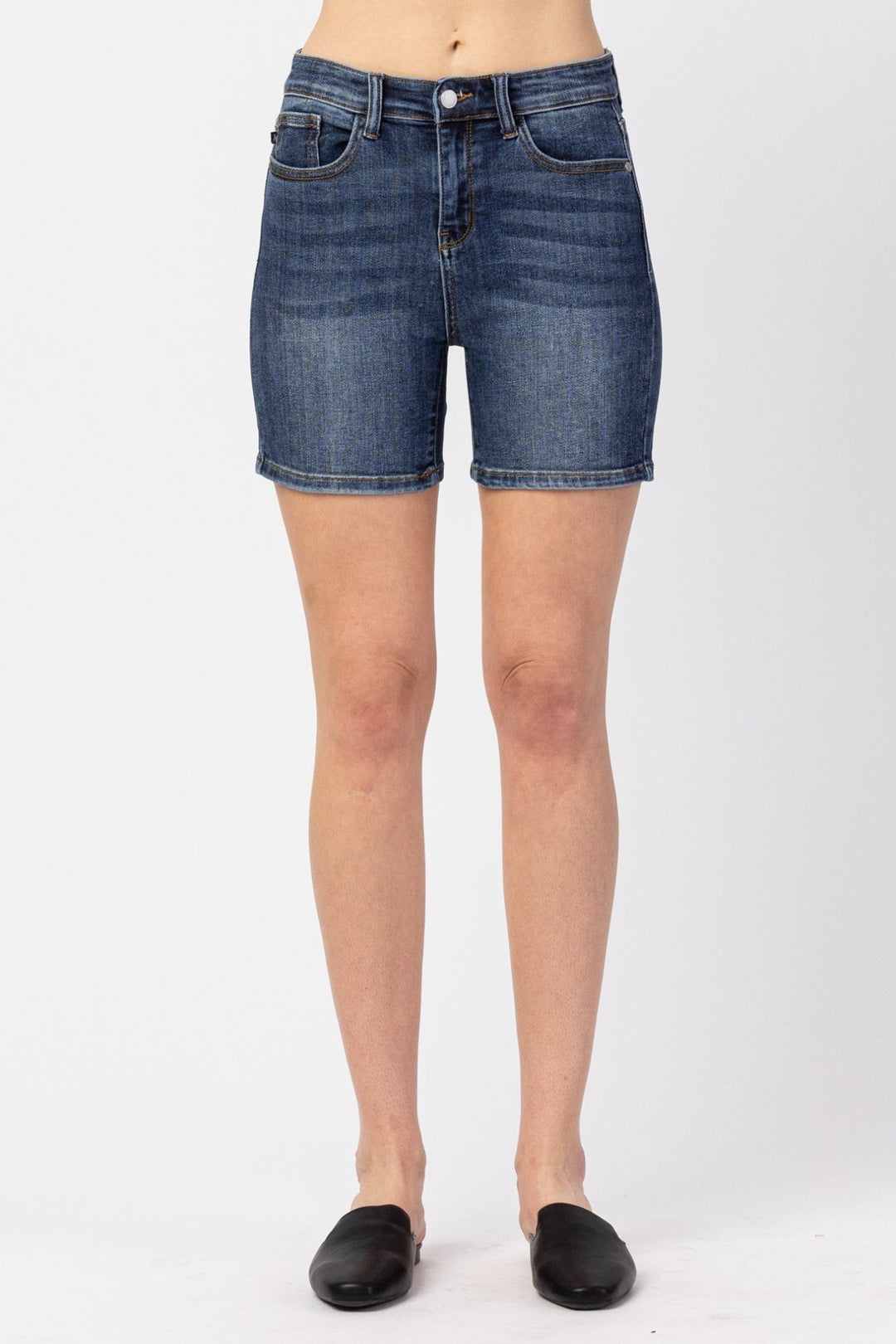 Judy Blue Hi - Rise Cuffed Bermuda Shorts - Nikki &amp; Co. Boutique