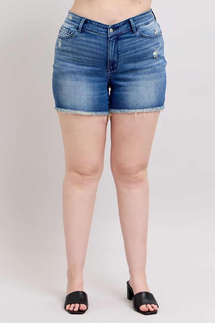 Judy Blue Jeans (NP) - High Waisted, V Front Shorts | Nikki &amp; Co. Boutique