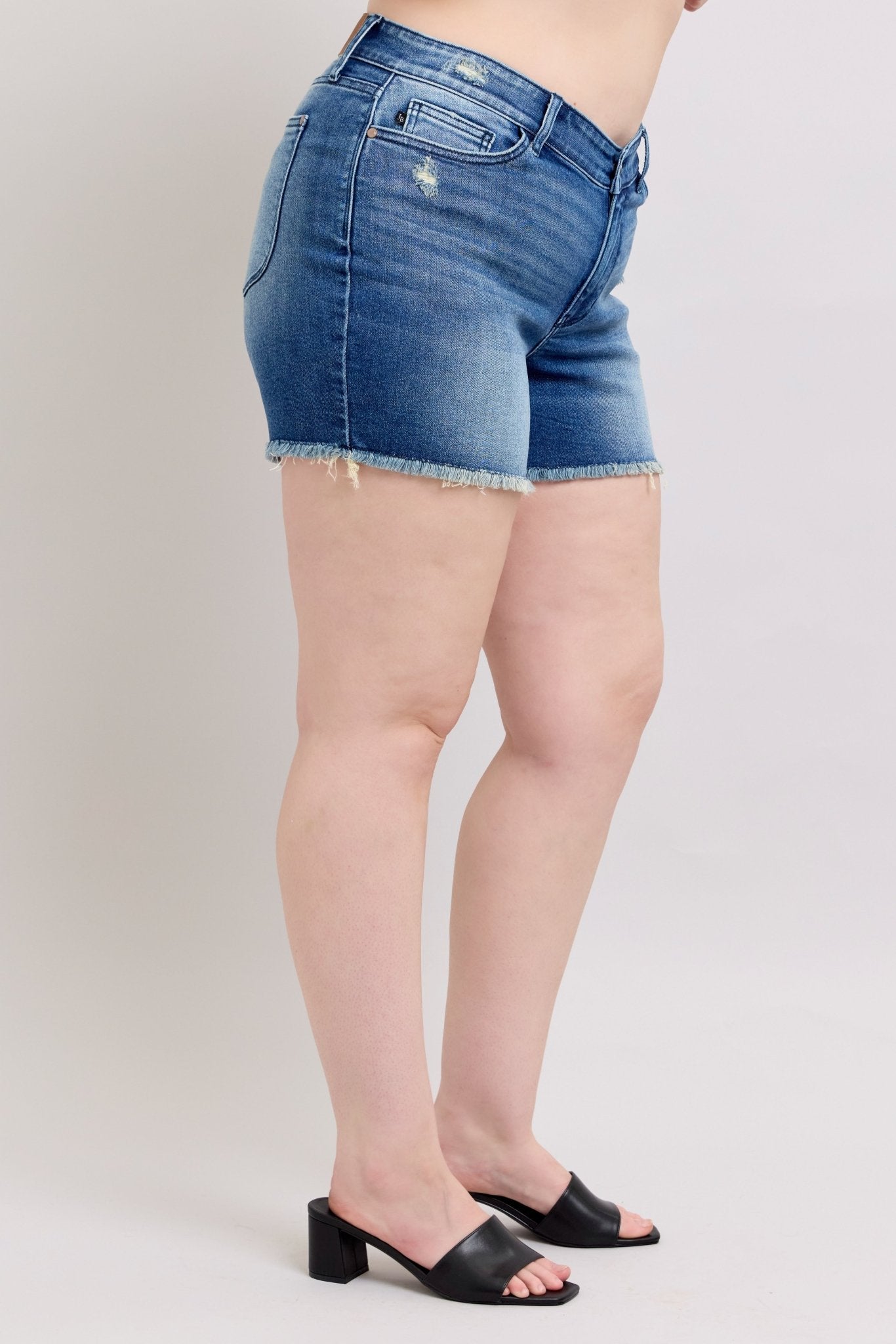 Judy Blue Jeans (NP) - High Waisted, V Front Shorts - Nikki and Co Boutique