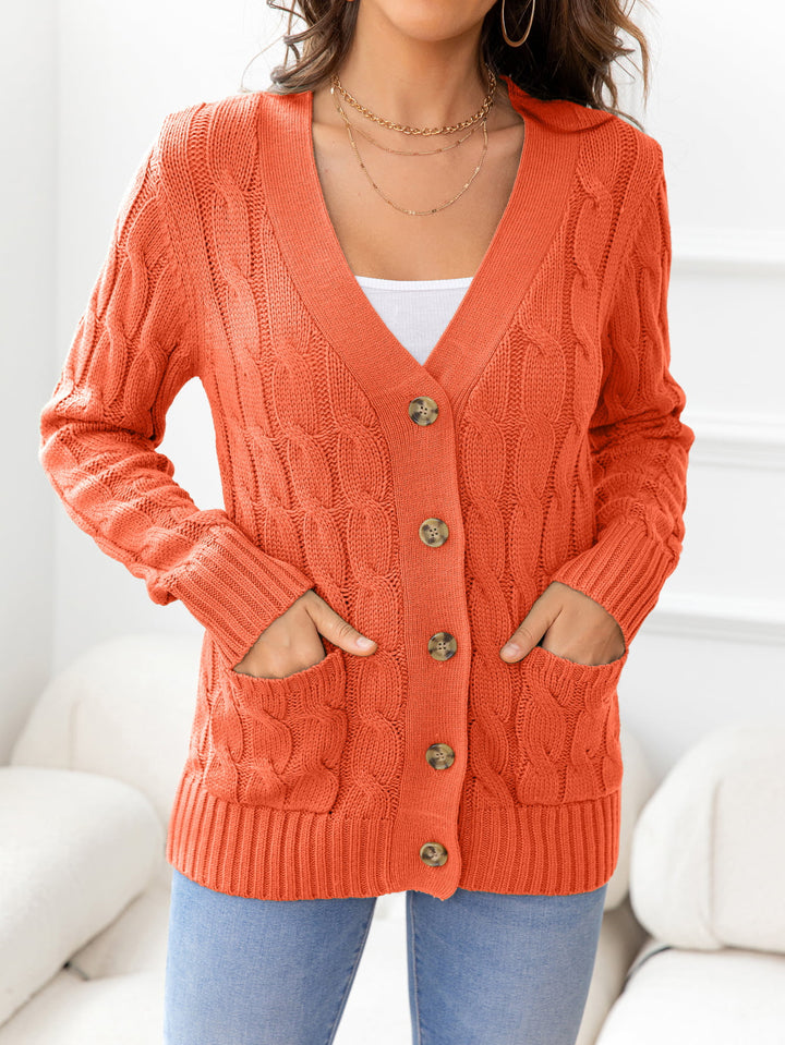 Button Down Cable-Knit Cardigan | Nikki &amp; Co. Boutique