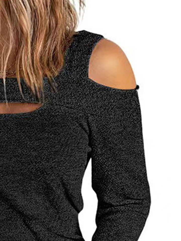 Full Size Cutout Cold Shoulder Blouse | Nikki &amp; Co. Boutique