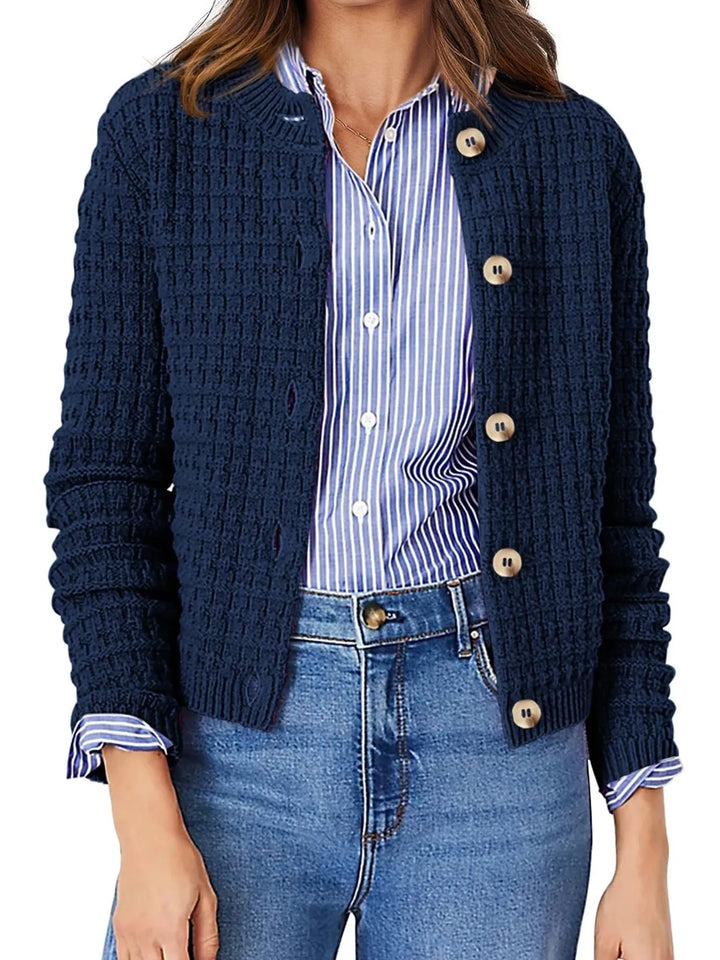 Textured Knit Button - Front Cardigan - Nikki &amp; Co. Boutique
