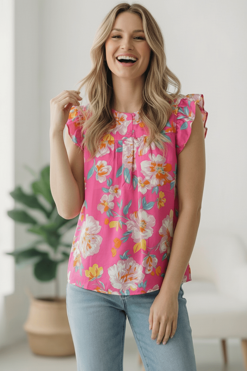 In a Tropical Daydream Pink Blouse | Nikki &amp; Co. Boutique