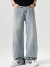 Men's Vintage Wash Wide Leg Jeans - Nikki and Co Boutique
