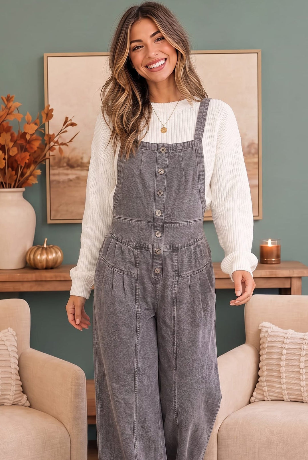 Just Darling Wide Leg Denim Overall - Nikki &amp; Co. Boutique