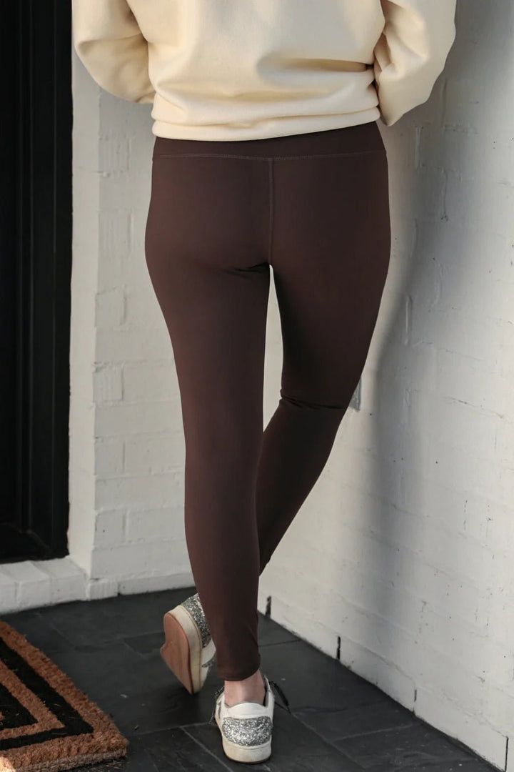 Jess Lea Compression Leggings - Chocolate (NP) - Nikki &amp; Co. Boutique