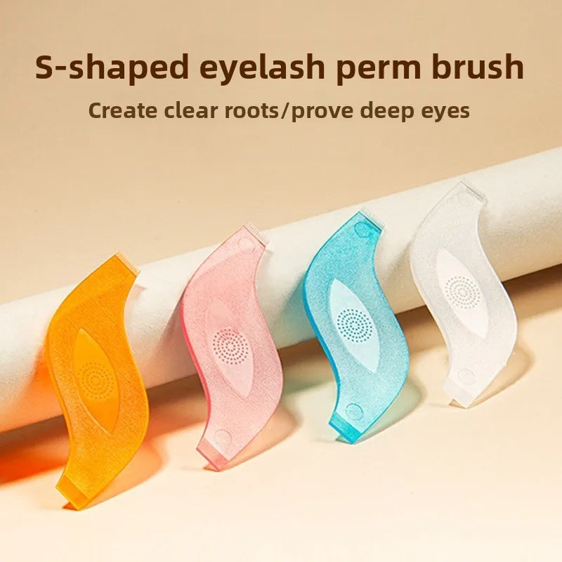 10pcs Makeup Eyelash Brushes Reuseable Plastic Clean Comb S Shape Lashes Lifting Curler Eye Lash Extension Perm Eyelashes Tool