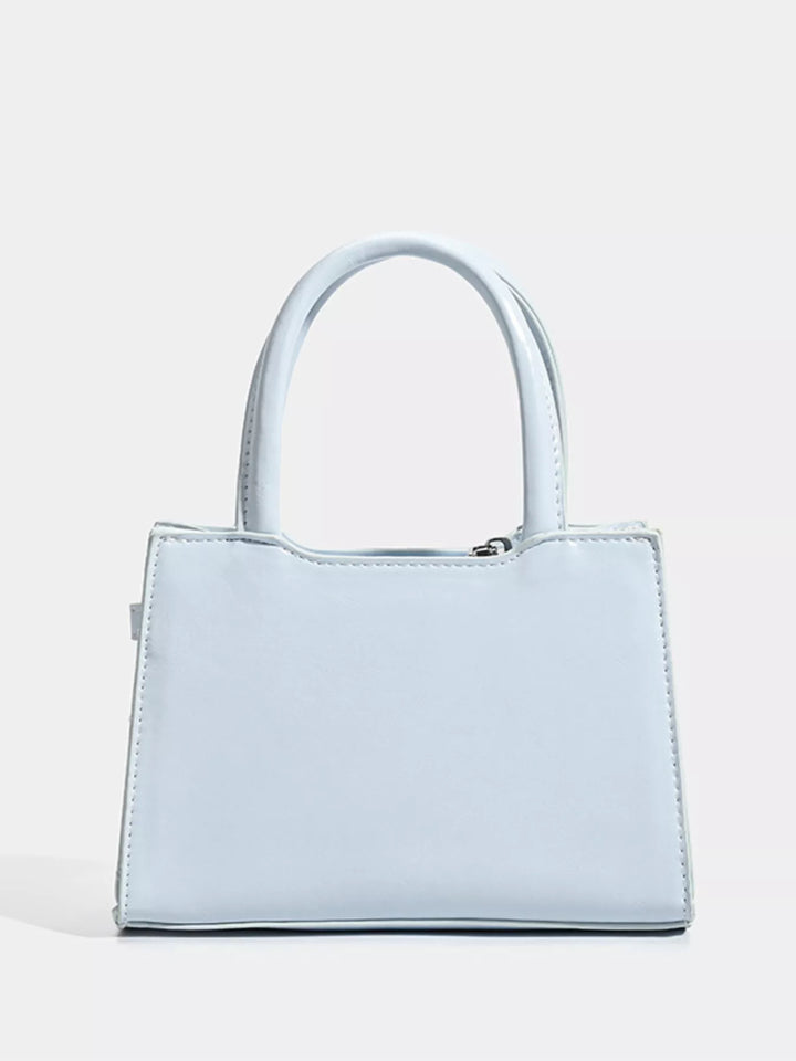Buckle Decor Top Handle Handbag in Blue - Nikki &amp; Co. Boutique