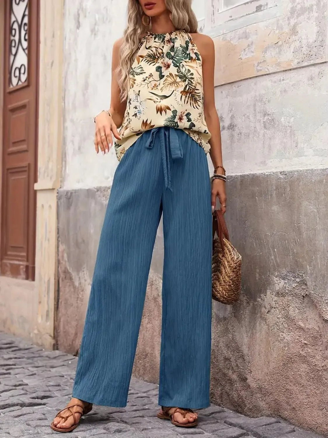 Printed Tank Tops and Wide Leg Pants Sets | Nikki &amp; Co. Boutique