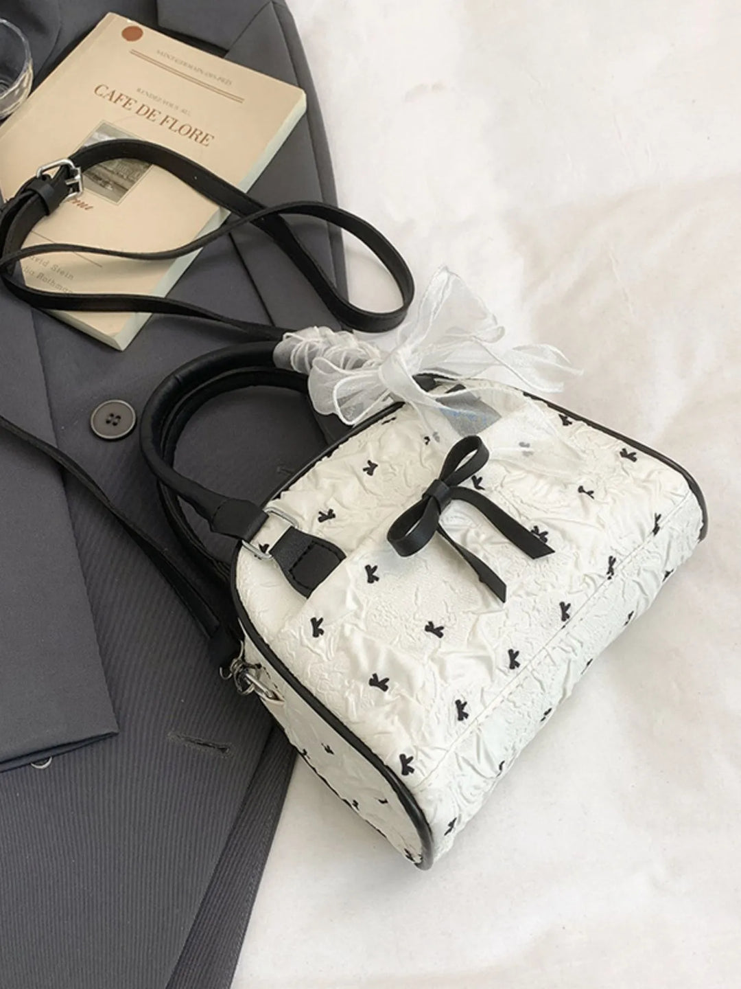 Ruched Bow Crossbody Bag - Nikki &amp; Co. Boutique