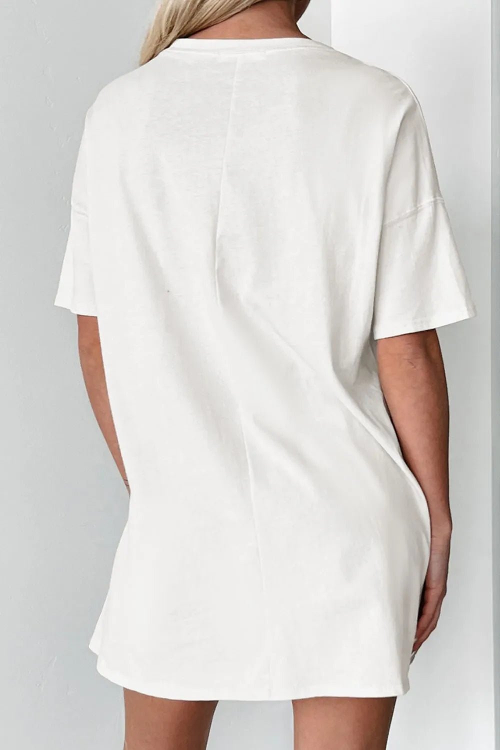 Flower Graphic Round Neck Shorts Sleeve T-Shirt - Nikki &amp; Co. Boutique