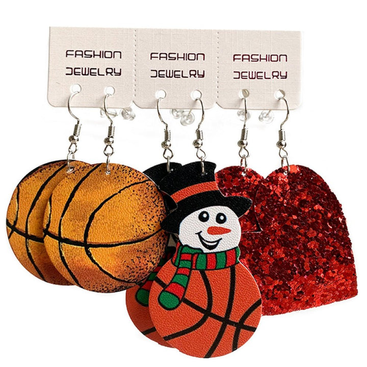 Sports Snowman &amp; Heart Earrings Set | 3 Pairs - Nikki &amp; Co. Boutique
