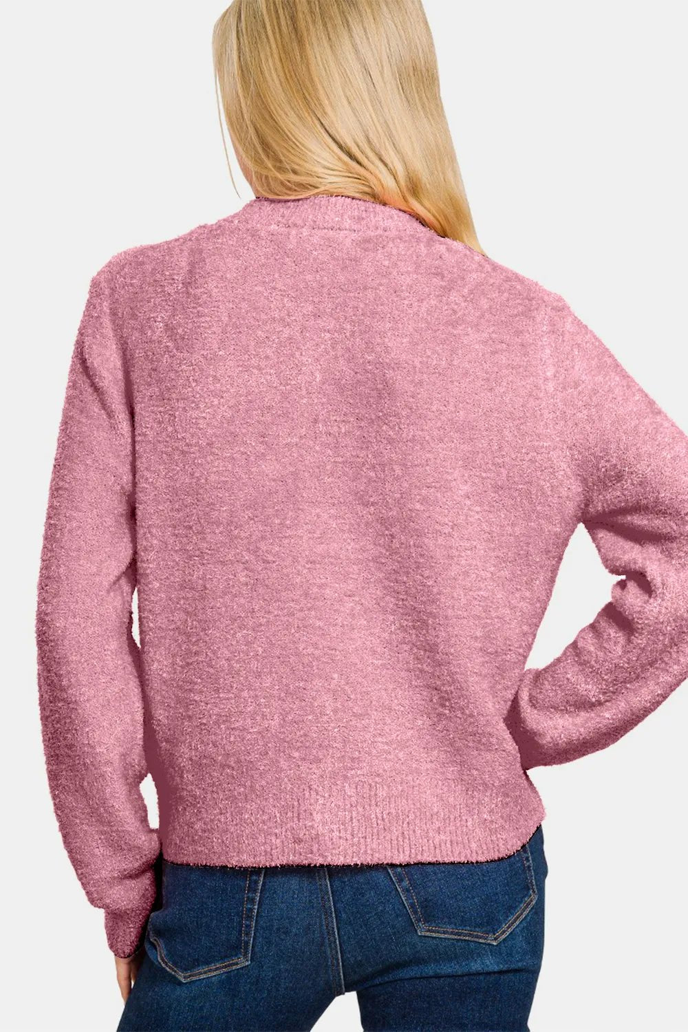 Zenana Button Down Long Sleeve Sweater Cardigan - Nikki &amp; Co. Boutique