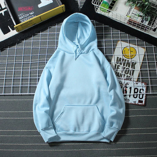 Sports Hoodie 2023 Spring and Autumn Men's and Women's Casual Hooded Pullover Sweatshirt Pure Color Sports Hoodie Sweatshirt Top