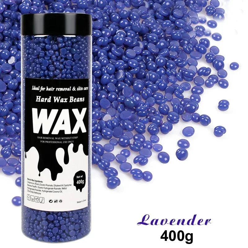Unisex Painless Hot Wax Beads 200g-400g - Fast Waxing for Bikini Area, Face, and Body Hair Removal