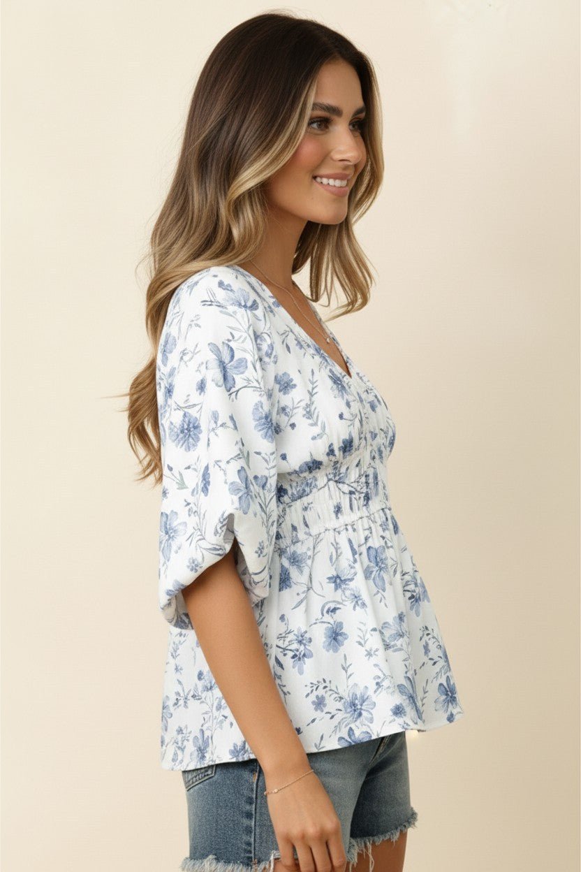 Sunday in Provence Peplum Blouse | Nikki &amp; Co. Boutique