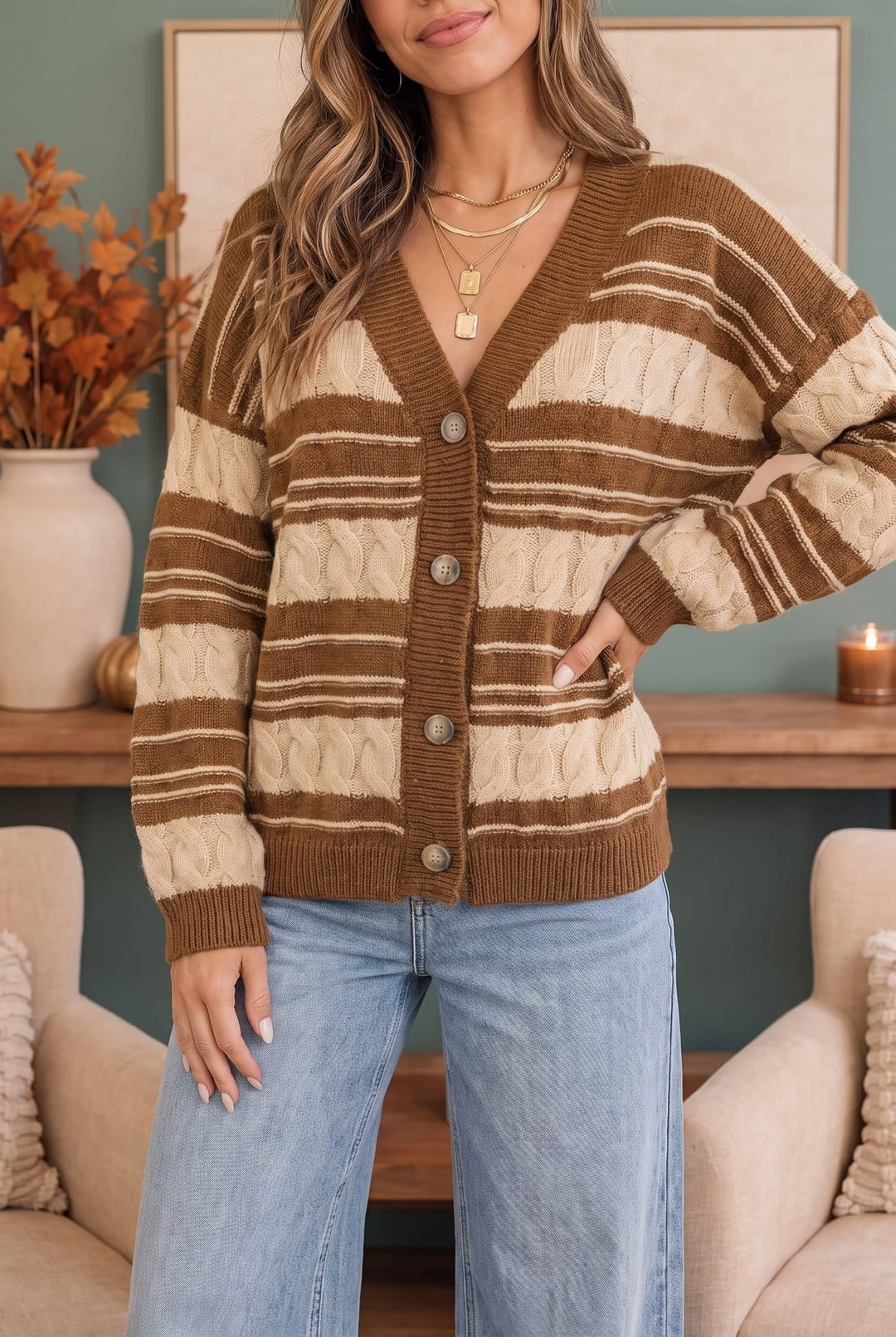Stripe a Pose Knit Cardigan - Nikki &amp; Co. Boutique