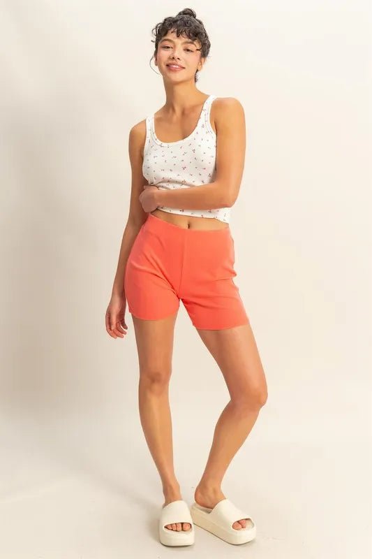 HYFVE High Waist Ribbed Fitted Biker Shorts | Nikki &amp; Co. Boutique
