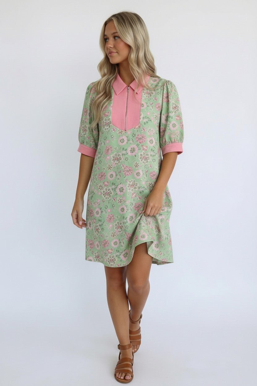 Blast From the Past Mint Blossom Dress | Nikki &amp; Co. Boutique