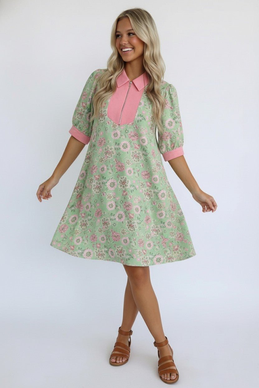 Blast From the Past Mint Blossom Dress | Nikki &amp; Co. Boutique