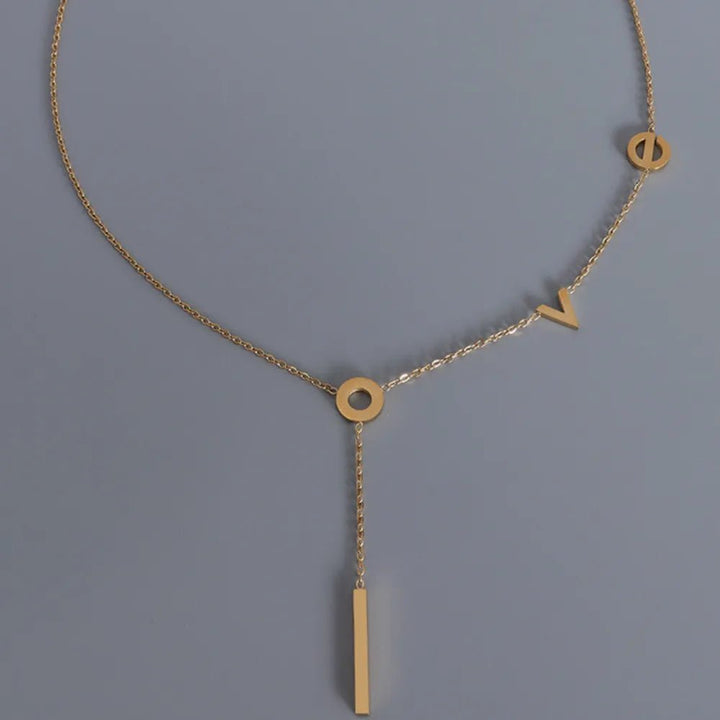 Titanium STeesl Letter Necklace - Nikki &amp; Co. Boutique