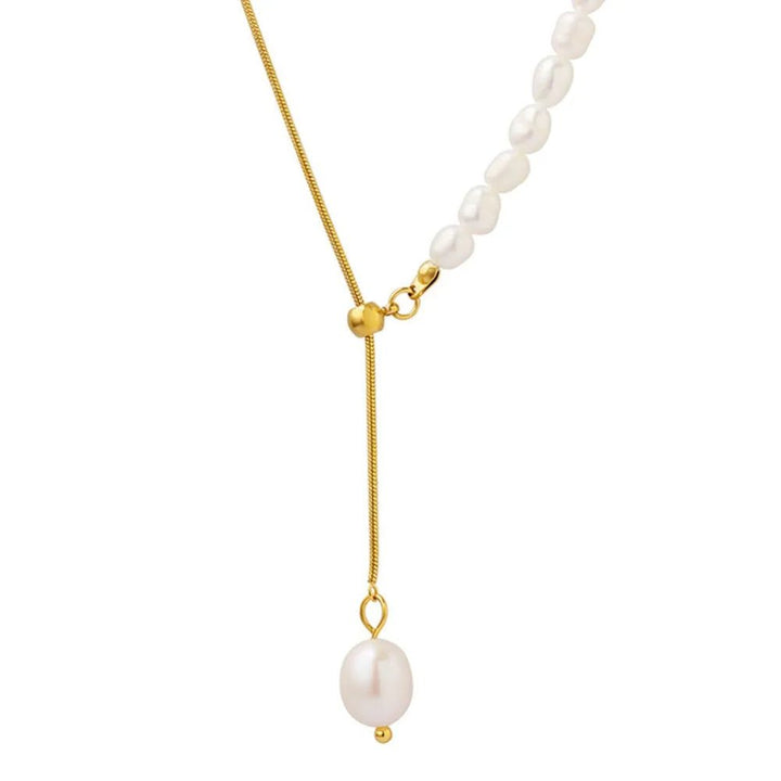 18K Gold - Plated Pearl Necklace - Nikki &amp; Co. Boutique