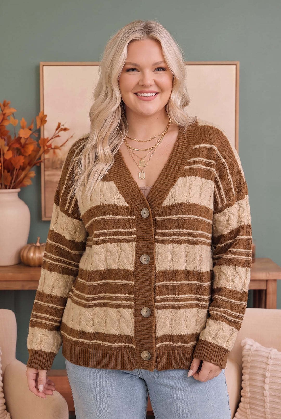 Stripe a Pose Knit Cardigan