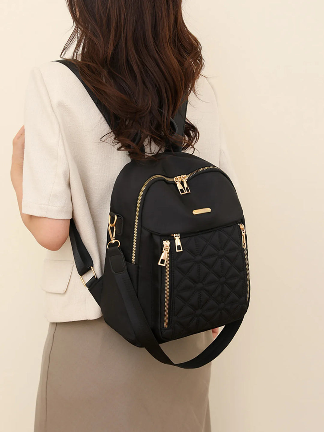 Quilted Oxford Cloth Backpack Bag - Nikki &amp; Co. Boutique