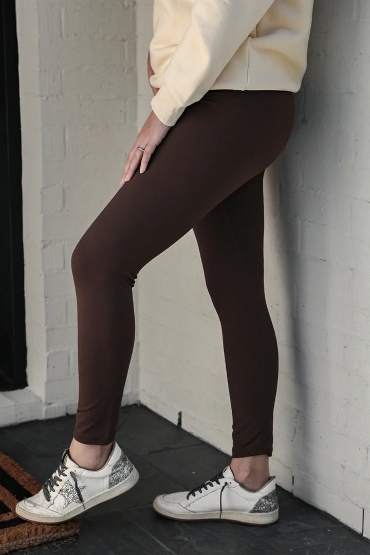 Jess Lea Compression Leggings - Chocolate (NP) - Nikki &amp; Co. Boutique